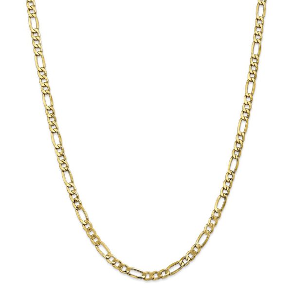 10k Yellow Gold 5.35mm Hollow Figaro Chain Necklace Online