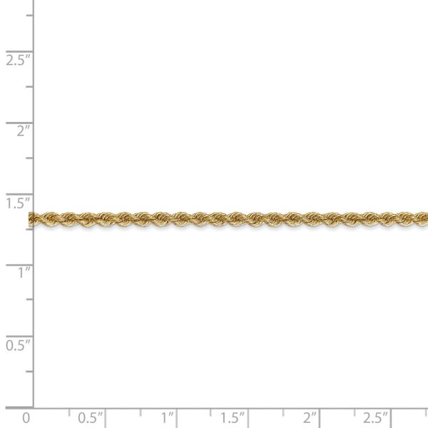 2.5mm, 14k Yellow Gold, Handmade Solid Rope Chain Anklet or Bracelet Online