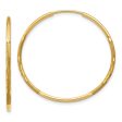 1.25mm, 14k Gold, Diamond-cut Endless Hoops, 28mm (1 1 10 Inch) on Sale