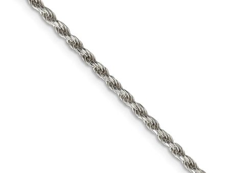 2.25mm Sterling Silver, Diamond Cut Solid Rope Chain Necklace Cheap