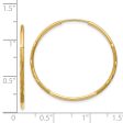 1.25mm, 14k Gold, Diamond-cut Endless Hoops, 28mm (1 1 10 Inch) on Sale