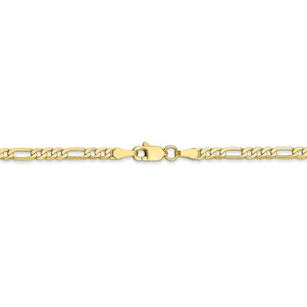 2.75mm 10k Yellow Gold Flat Figaro Chain Bracelet Sale