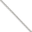 2.5mm Sterling Silver Flat Open Cable Chain Necklace Sale