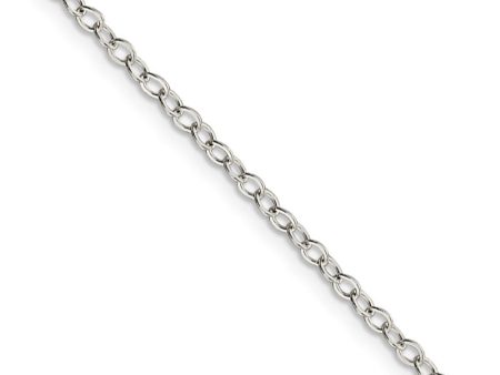 2.5mm Sterling Silver Flat Open Cable Chain Necklace Sale