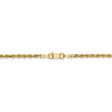 2.25mm, 14k Yellow Gold Diamond Cut Solid Rope Chain Necklace For Cheap