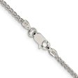 1.75mm Sterling Silver, Round Solid Spiga Chain Necklace Online now