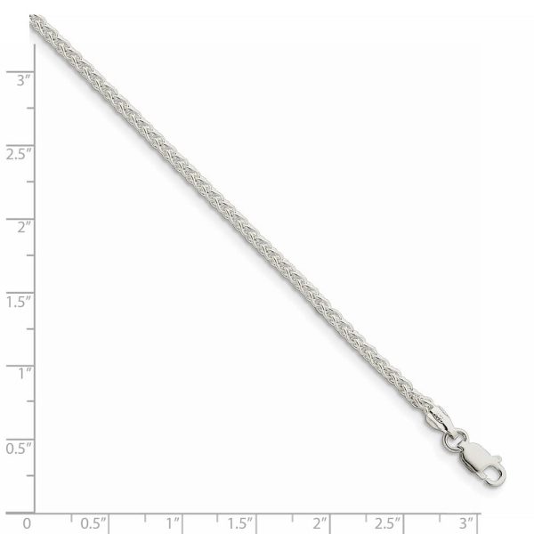 2.5mm Sterling Silver, Round Solid Spiga Chain Necklace Sale