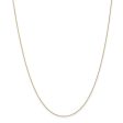 0.65mm, 14k Yellow Gold, Diamond Cut Cable Chain Necklace For Cheap