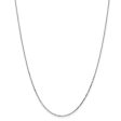 1.4mm, 14k White Gold, Diamond Cut Solid Cable Chain Necklace Online Sale