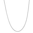 1mm, 14k White Gold, Box Chain Necklace Fashion