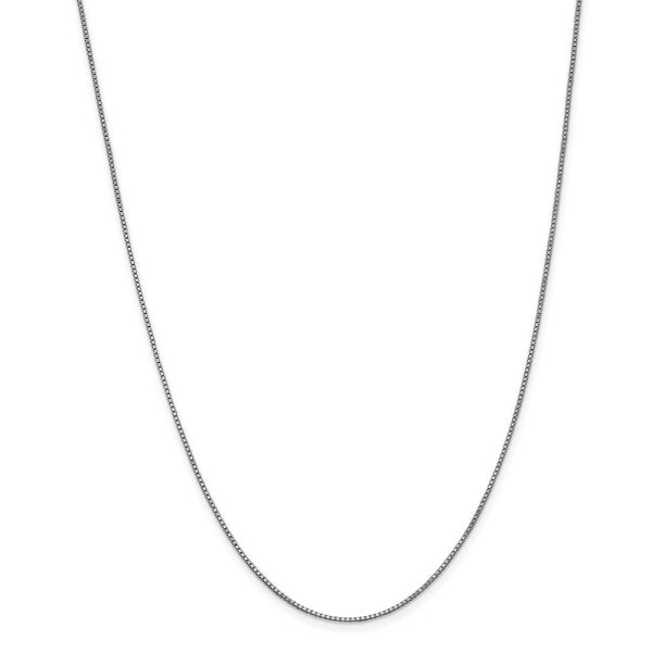 1mm, 14k White Gold, Box Chain Necklace Fashion