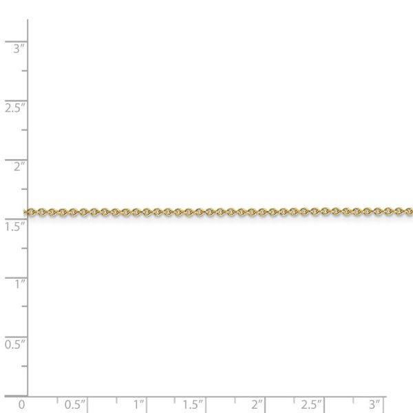 1.4mm 14k Yellow Gold Solid Classic Cable Chain Necklace on Sale