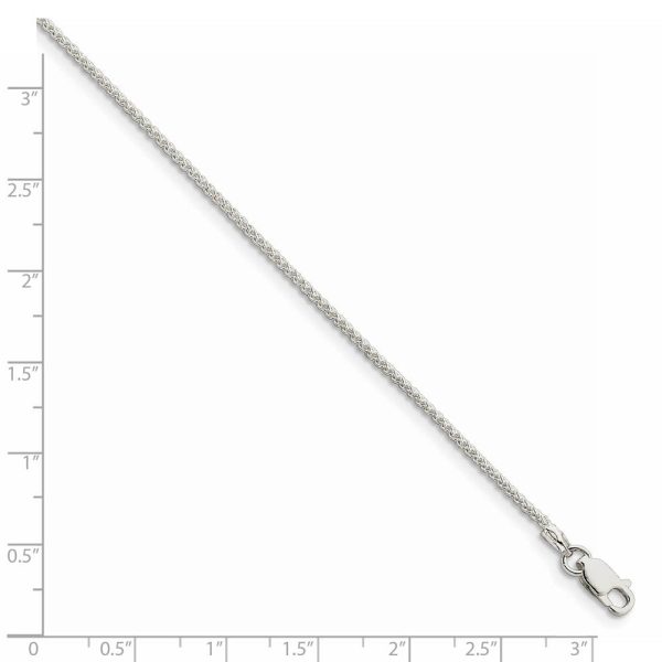 1.5mm Sterling Silver, Round Solid Spiga Chain Necklace Hot on Sale