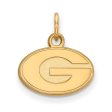 14k Gold Plated Silver U. of Georgia XS (Tiny)  G  Charm Pendant Fashion