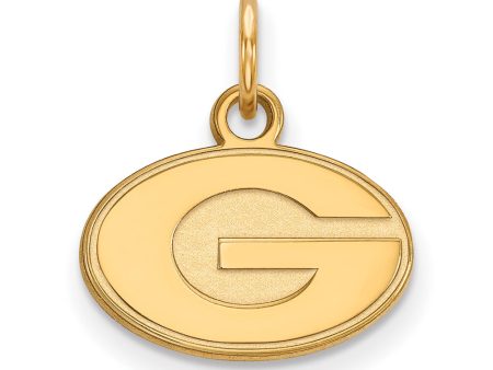 14k Gold Plated Silver U. of Georgia XS (Tiny)  G  Charm Pendant Fashion