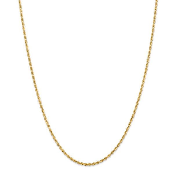 2.25mm, 14k Yellow Gold, D C Quadruple Rope Chain Necklace For Cheap