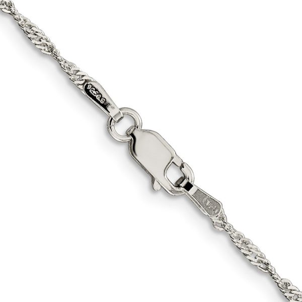 1.75mm Sterling Silver, Solid Singapore Chain Necklace Cheap