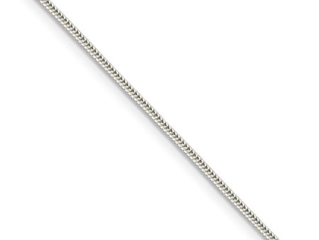 1.2mm Sterling Silver Solid Classic Round Snake Chain Necklace For Sale