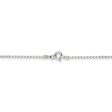 1.1mm Sterling Silver Solid Square Beaded Chain Necklace on Sale