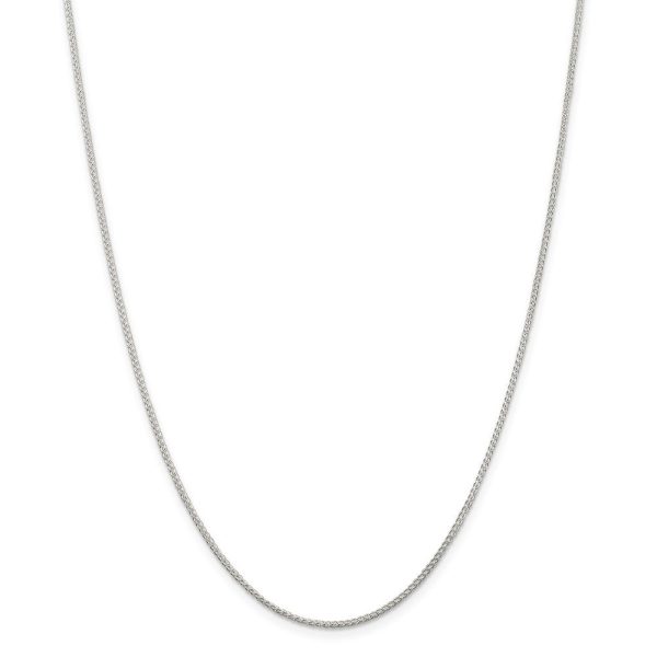 1.25mm, Sterling Silver Round Solid Spiga Chain Necklace For Sale