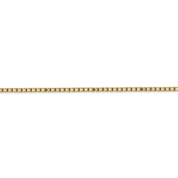 1.9mm, 14k Yellow Gold, Solid Box Chain Necklace Supply