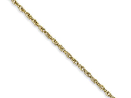 1.3mm 10k Yellow Gold Solid Baby Rope Chain Necklace Sale