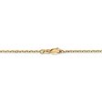 1.8mm, 14k Yellow Gold Diamond Cut Solid Cable Chain Necklace Cheap