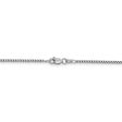 1.5mm 14k White Gold Hollow Round Box Chain Necklace Online Sale