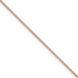 1.1mm 14K Rose Gold Solid Flat Cable Chain Necklace Hot on Sale