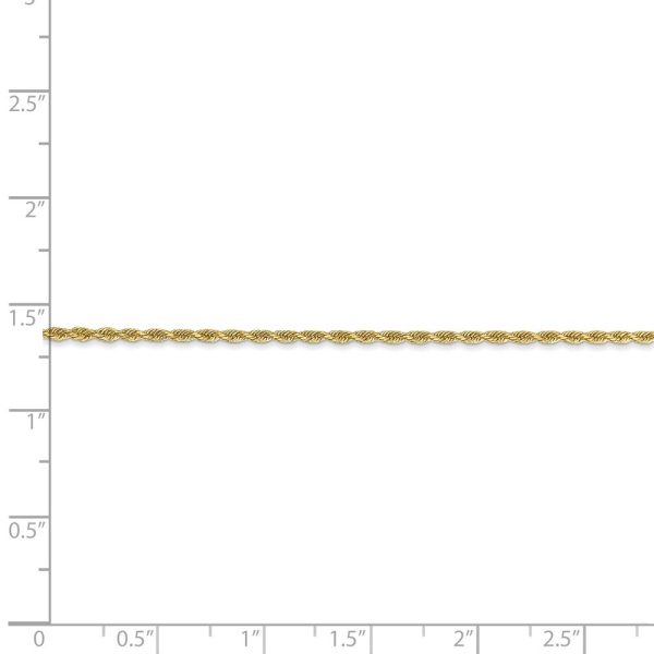 14k Yellow Gold 1.5mm Diamond Cut Rope Chain Anklet Hot on Sale