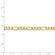 10k Yellow Gold 5.35mm Hollow Figaro Chain Necklace Online