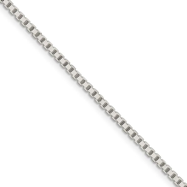 1.9mm, Sterling Silver, Solid Box Chain Necklace Online Sale