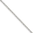 1.75mm Sterling Silver, Solid Twisted Box Chain Necklace Fashion