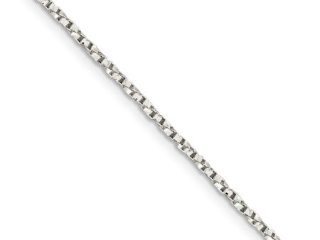 1.75mm Sterling Silver, Solid Twisted Box Chain Necklace Fashion