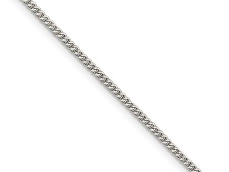 1.75mm Sterling Silver, Solid Curb Chain Necklace Online now