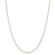 1mm 10k Yellow Gold Solid Cable Chain Necklace Cheap