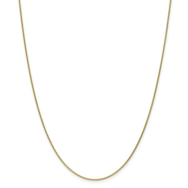 1mm 10k Yellow Gold Solid Cable Chain Necklace Cheap