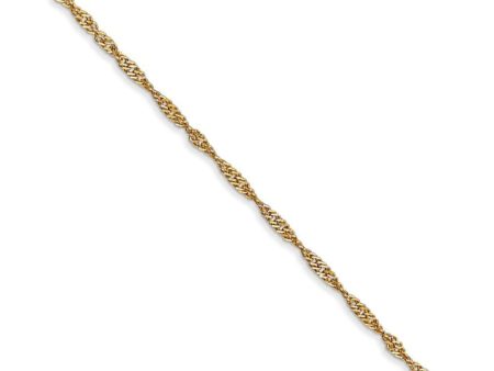 1.4mm, 14k Yellow Gold, Singapore Chain Necklace Online Hot Sale