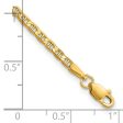 2.4mm 14k Yellow Gold Solid Concave Anchor Chain Bracelet Online Hot Sale