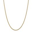 2.5mm, 14k Yellow Gold, Handmade Solid Rope Chain Necklace on Sale