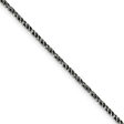 1.7mm Sterling Silver Black Plated Solid Twisted Wheat Chain Necklace Online Hot Sale