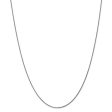 1mm, 14k White Gold, Solid Diamond Cut Spiga Chain Necklace Fashion