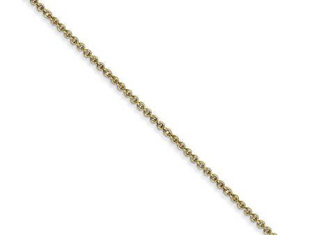 1mm 10k Yellow Gold Solid Cable Chain Necklace Cheap