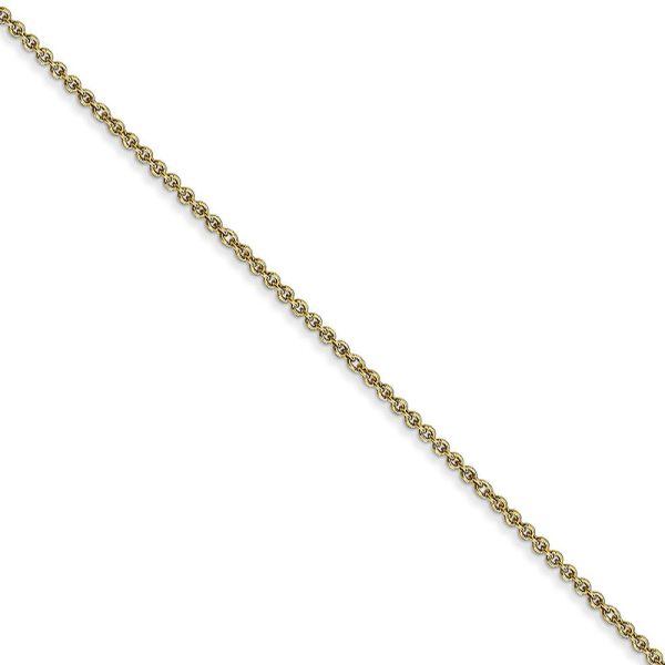 1mm 10k Yellow Gold Solid Cable Chain Necklace Cheap