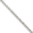 2.5mm, Sterling Silver, Solid Byzantine Chain Necklace on Sale