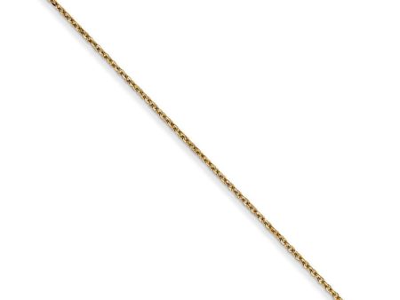 0.6mm, 14k Yellow Gold, Diamond Cut Cable Chain Necklace Online Hot Sale