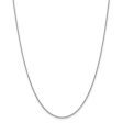 1.6mm, 14k White Gold Solid Link Cable Chain Necklace For Cheap