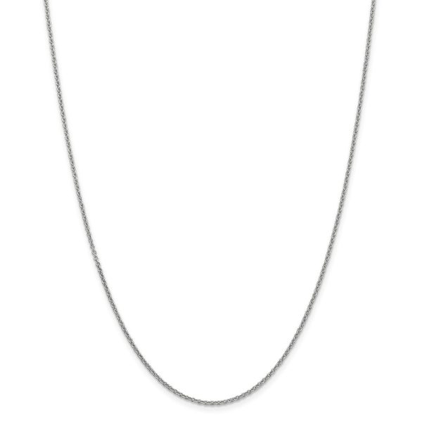 1.6mm, 14k White Gold Solid Link Cable Chain Necklace For Cheap