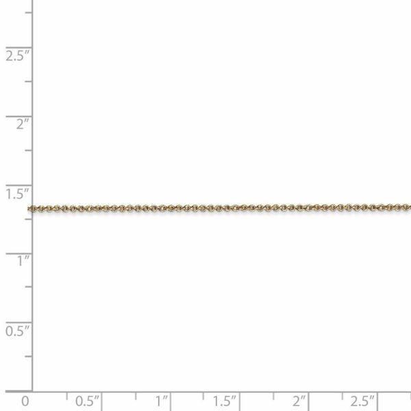 1.1mm 14k Yellow Gold Solid Round Cable Chain Necklace For Cheap