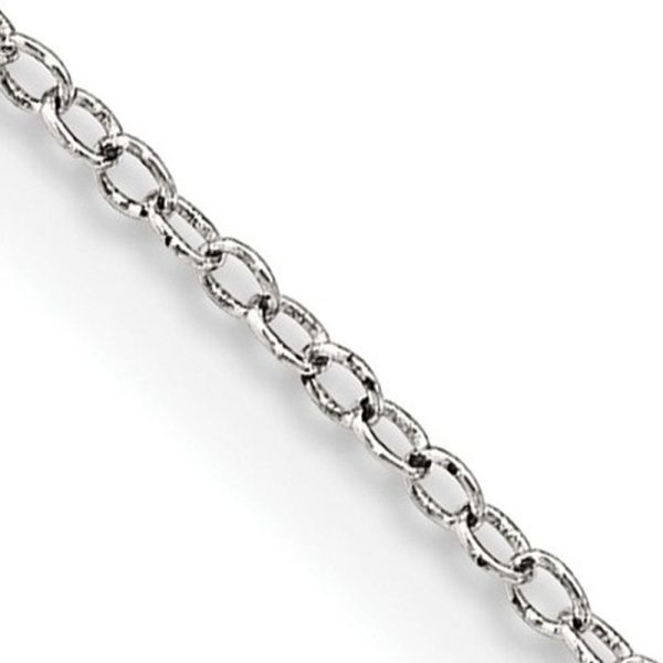 1mm Sterling Silver, Solid Cable Chain Necklace on Sale